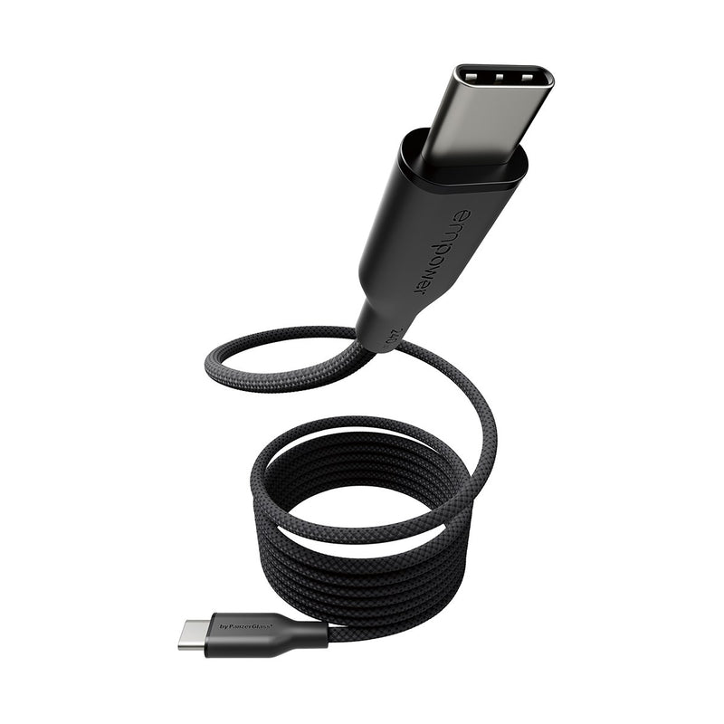 empower™ by PanzerGlass® Magnetic 240W USB-C to USB-C Cable | USB 2.0 | 1.5M | Space Black